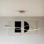 LED piekaramais gaismeklis Lia, zelta krāsā, CCT, tālvadības pults, metāls