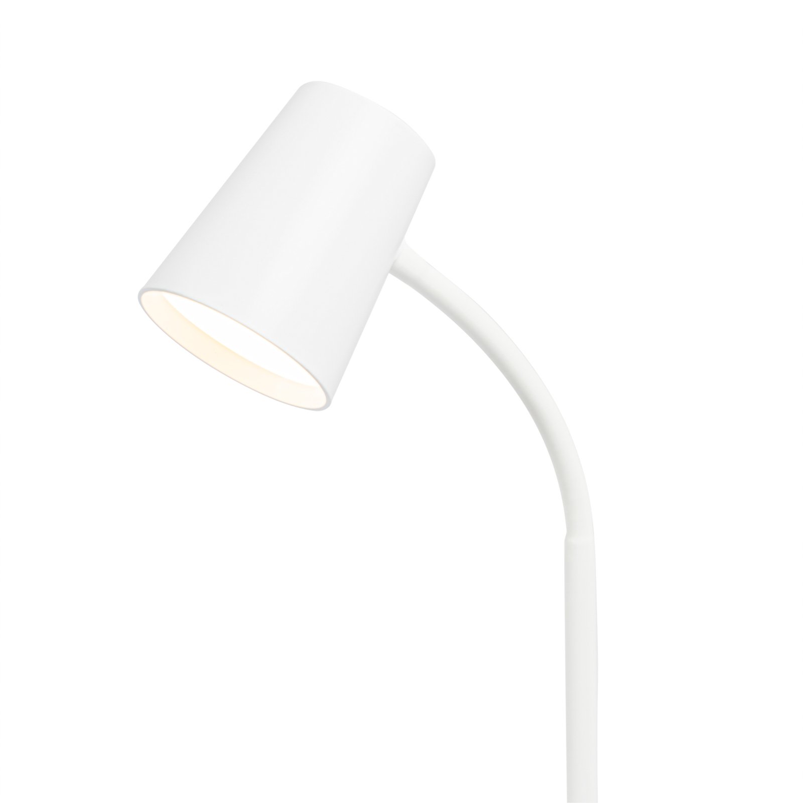 Lindby Ailina LED table lamp, round base, white