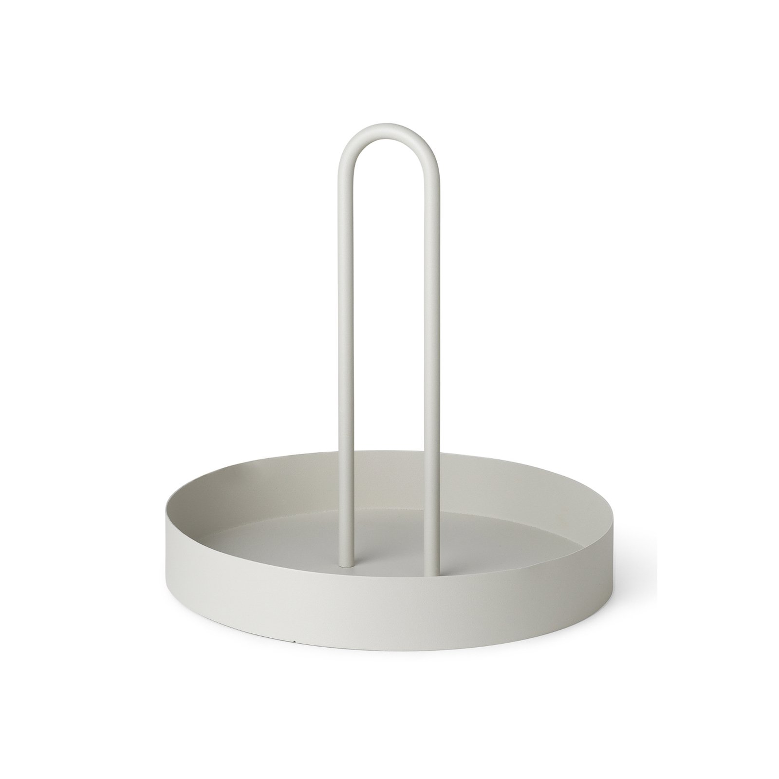 ferm LIVING Поднос Grib, сив, Ø 28 cm, желязо