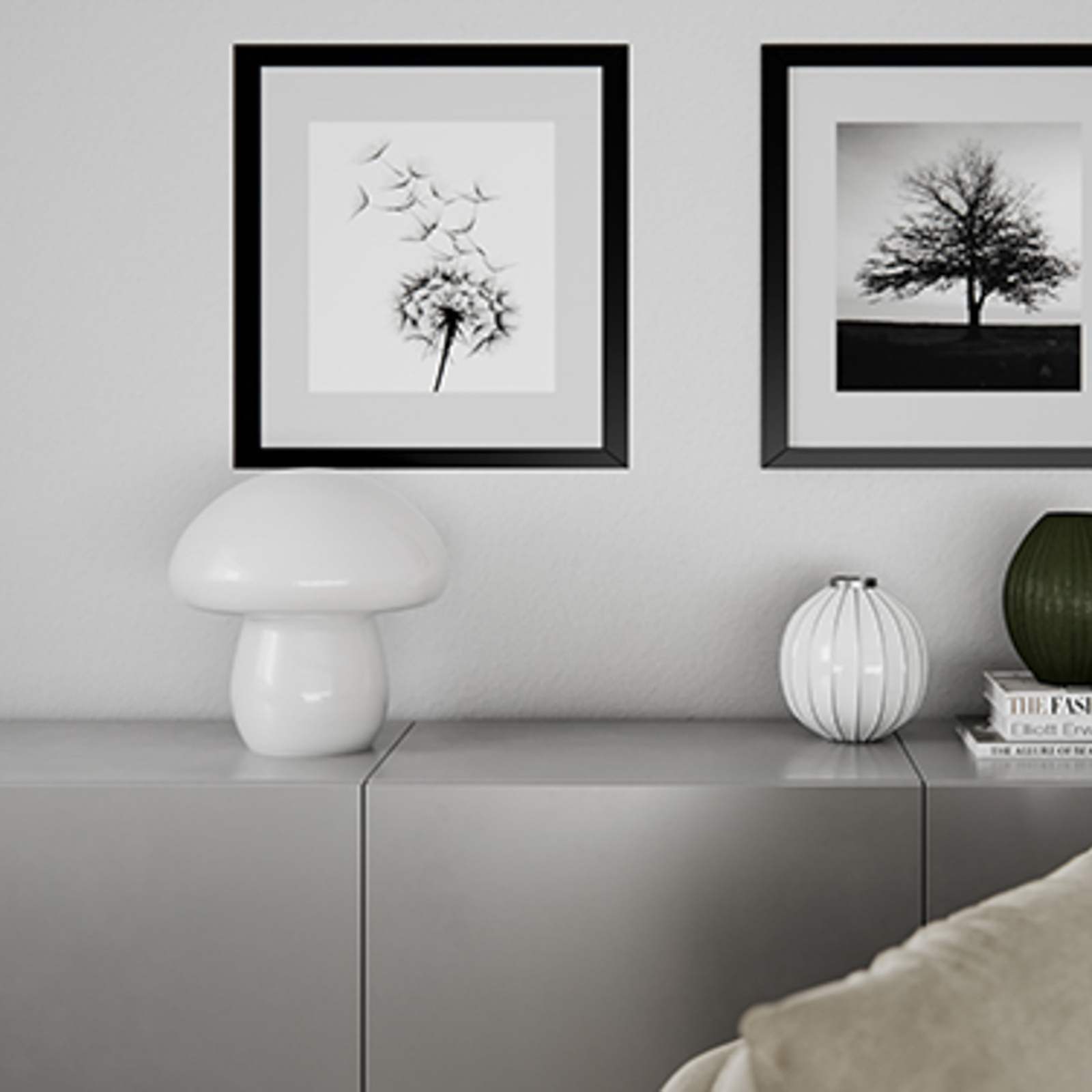 Mira Mushroom Lampe de Table H30 Blanc - By Rydéns