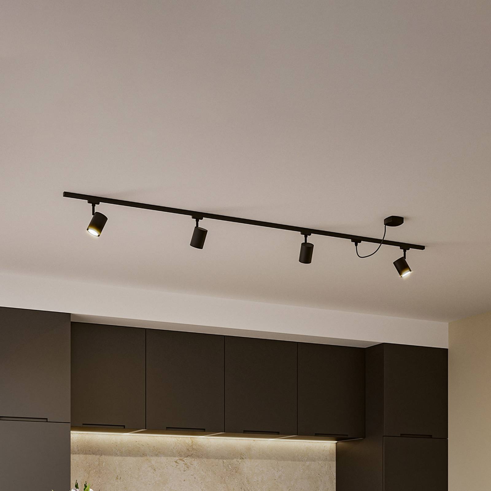 Paulmann Starterset Luxe, zwart, kabelvoeding, GU10
