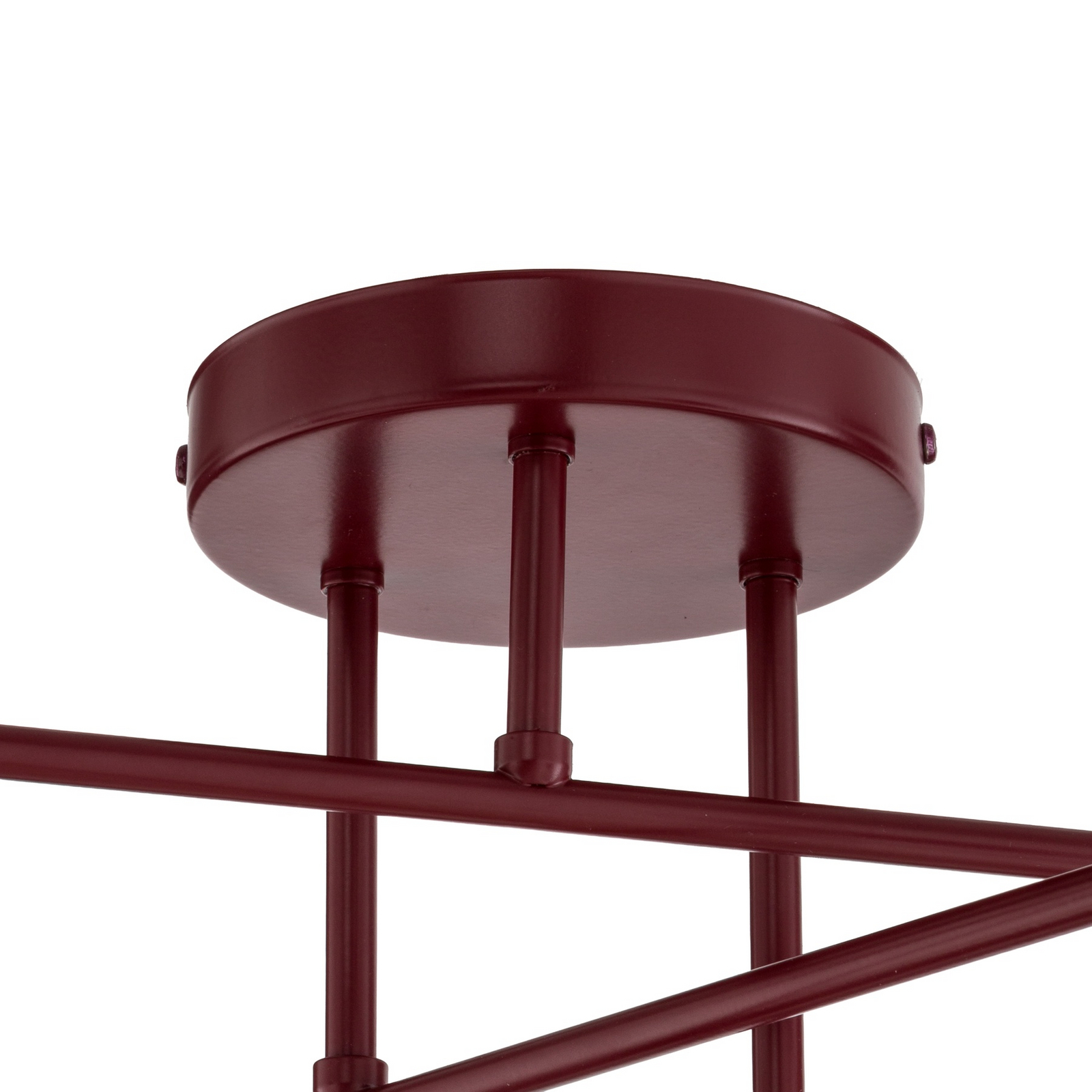 Lampa sufitowa HALO, ciemnoczerwona, Ø 60 cm, 6-punktowa, metalowa, GX53