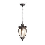 Maytoni Fleur outdoor hanging light Pulegoso glass