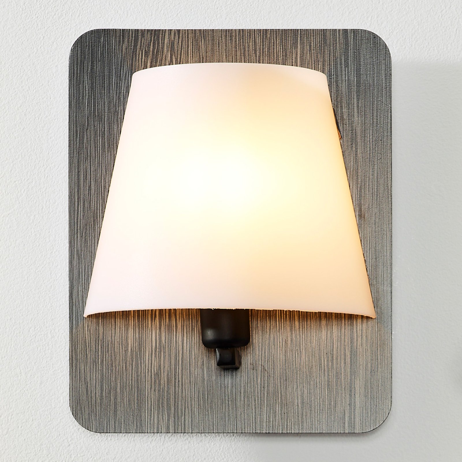 Houten wandlamp Idaho, hout grijs