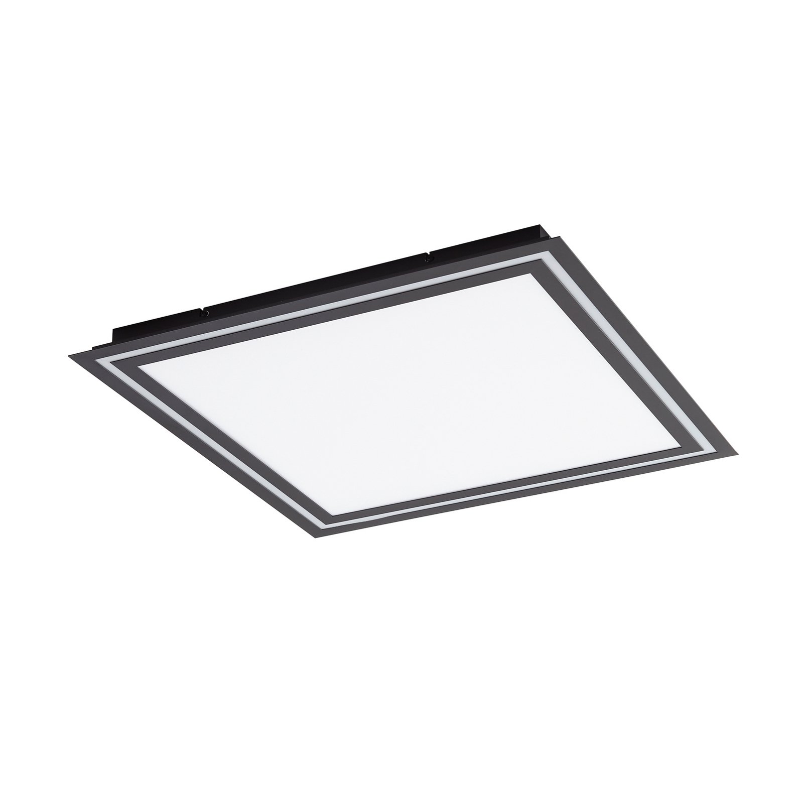 Lucande Lámpara de techo LED Leicy, negra, 64 cm, RGB, CCT