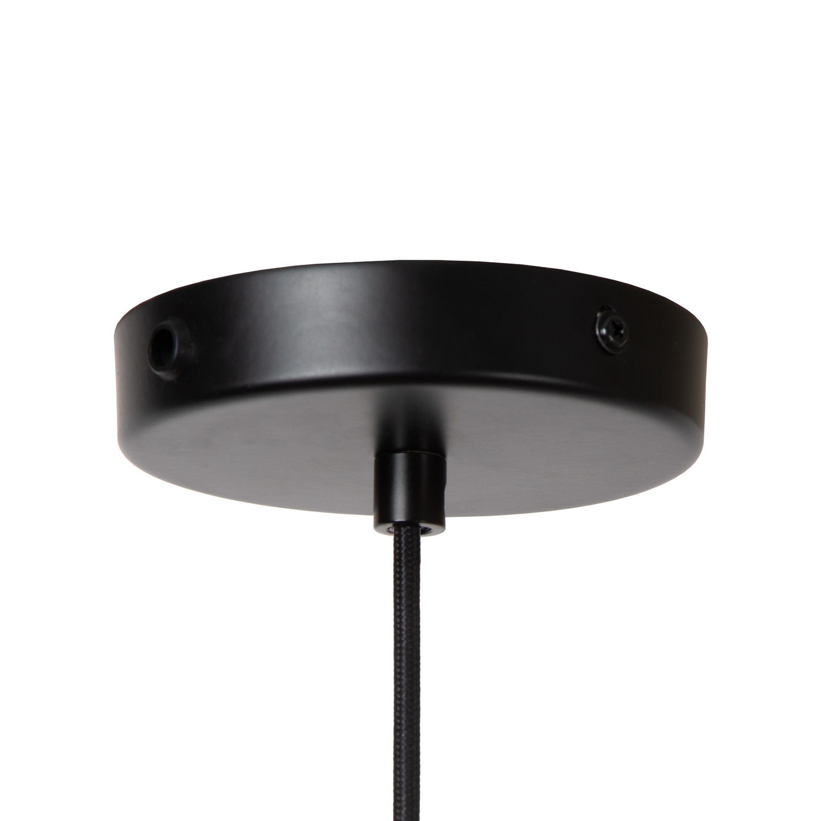 Lampă suspendată Rollo, teracotă, Ø 40 cm, țesătură/metal/sticlă