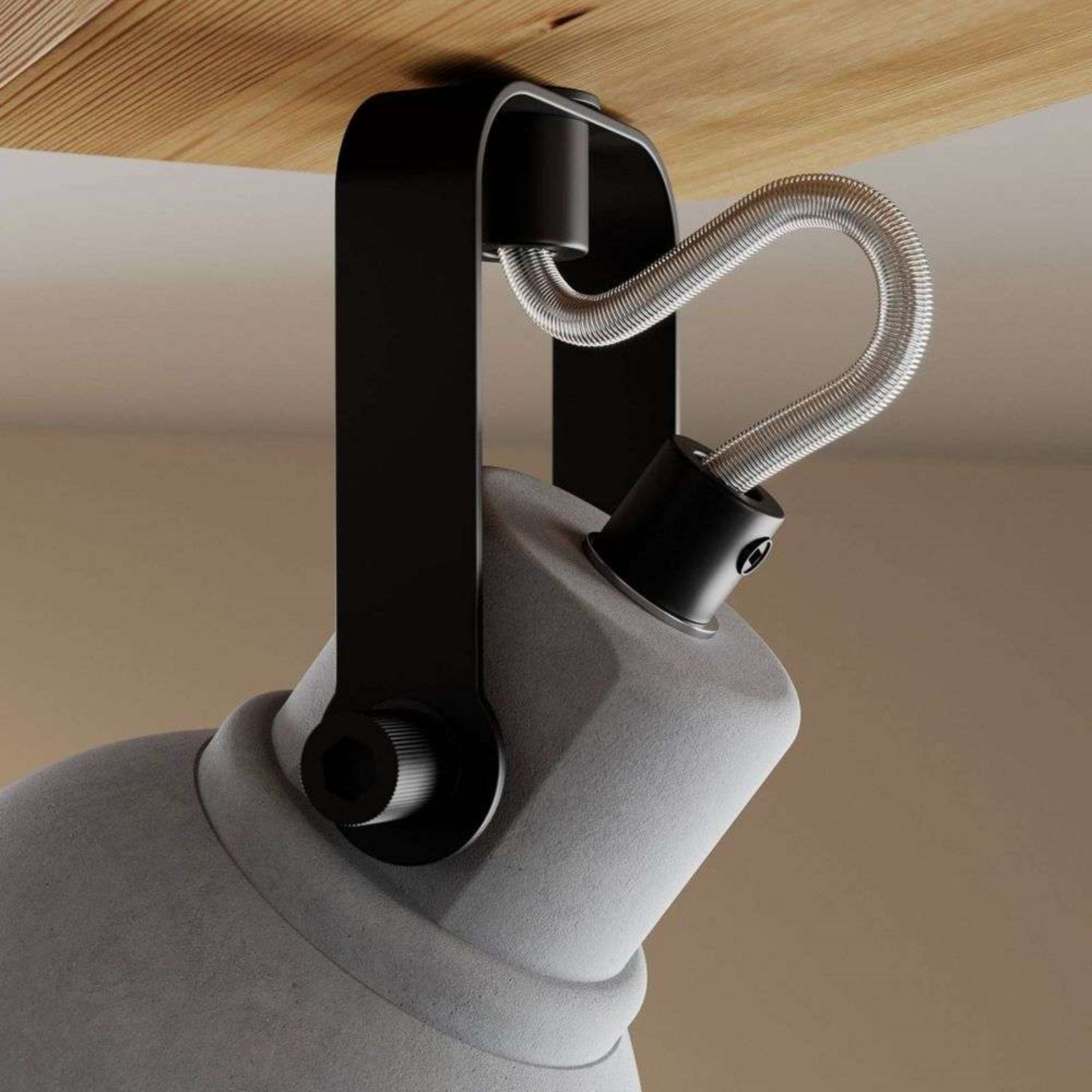 Mirka 2 Kattovalaisin Grey/Dark Wood - Lindby