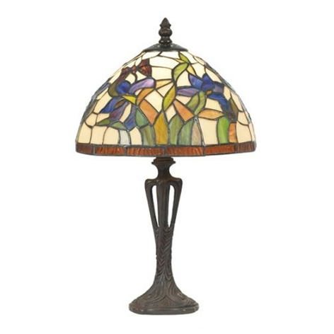 ELANDA diskret bordlampe, Tiffany stil 41 cm