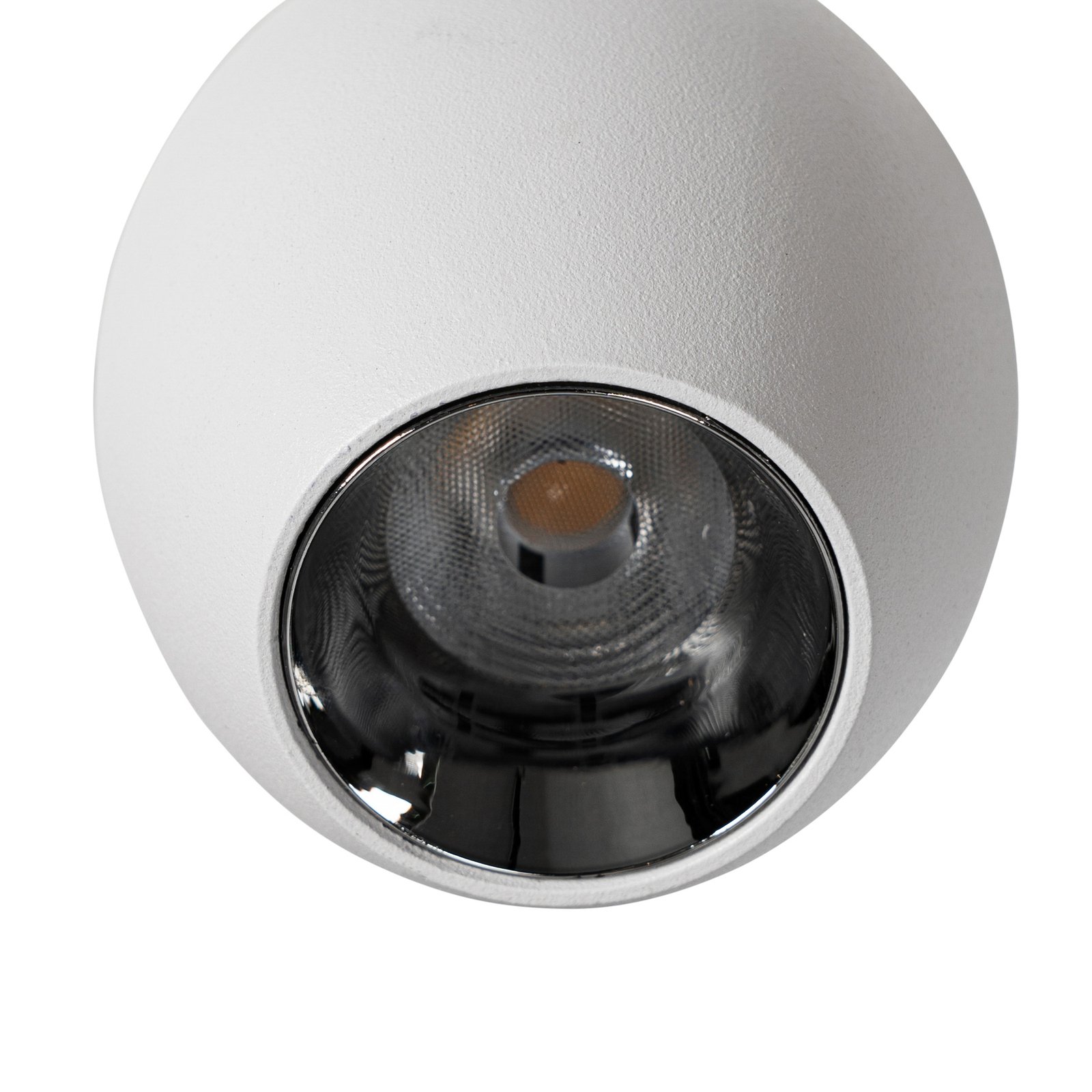 Projetor LED Lindby 48 V Lumaro, branco, Ø6cm, plástico, regulável