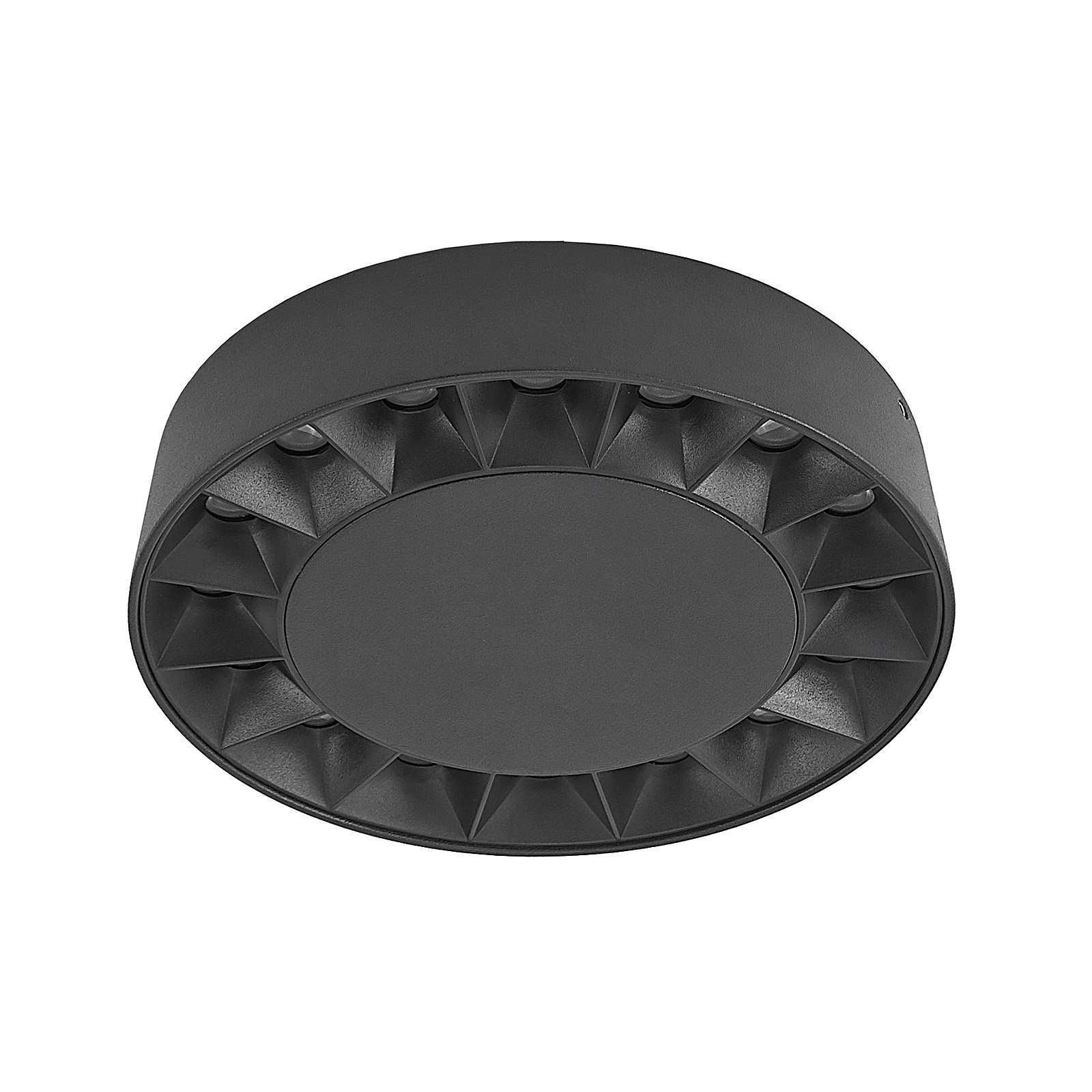 Kelissa LED Round Vonkajšie Stropné Lampa IP65 Black - Lucande