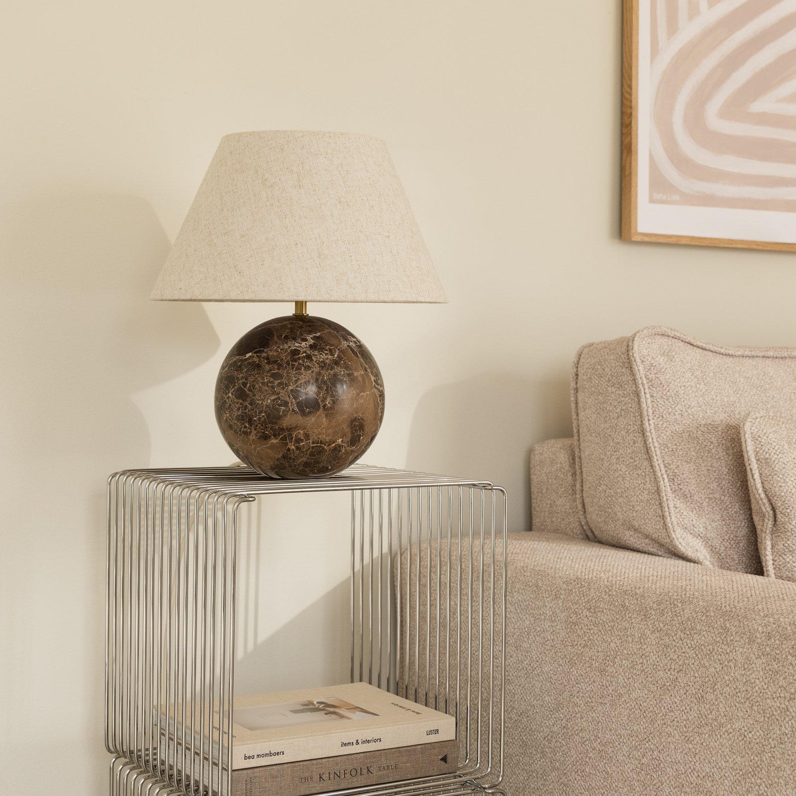 Castello 35 Tischleuchte braun Leinen - Globen Lighting Castello 35 Tischleuchte braun Leinen - Globen Lighting