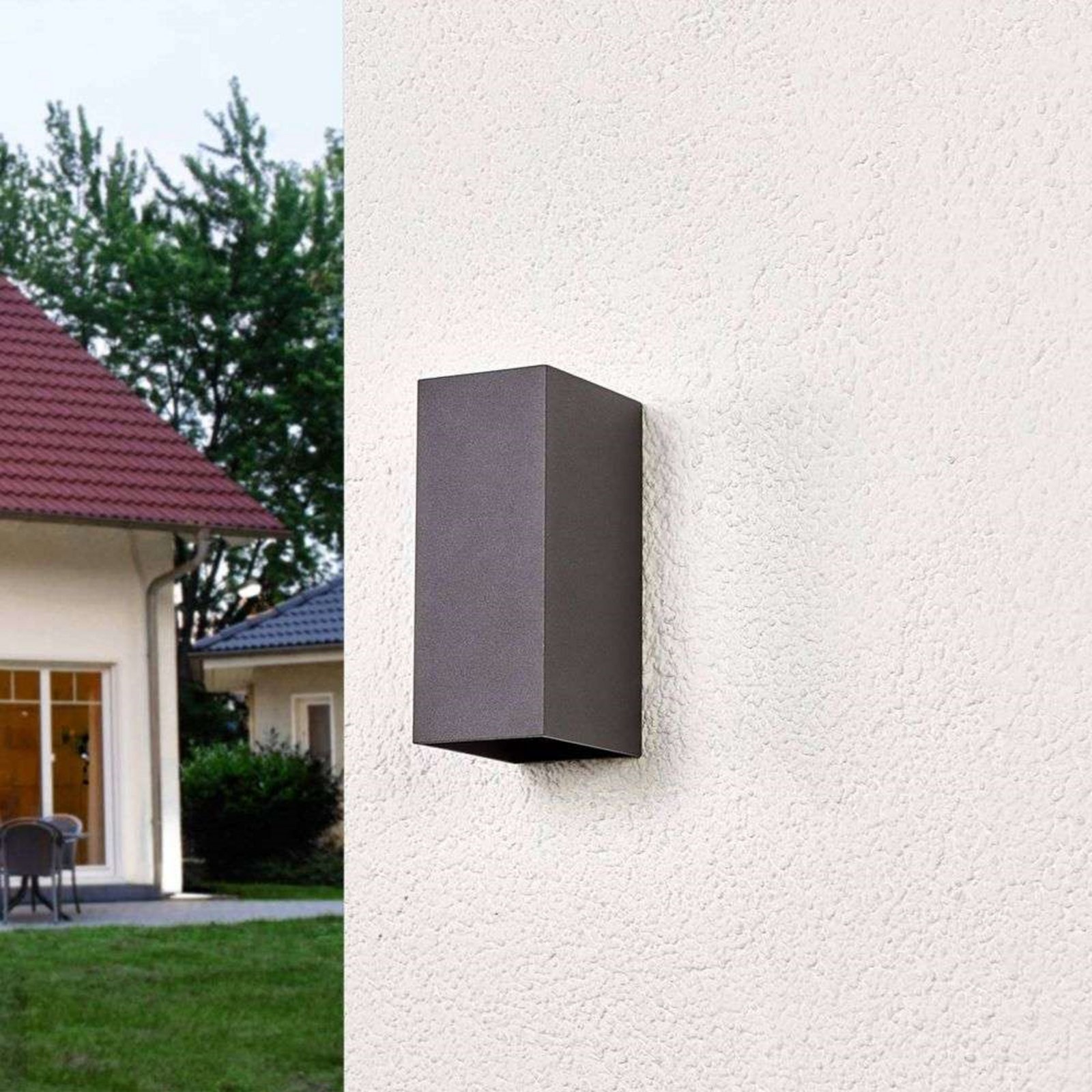 Mikka Buiten Wandlamp IP54 Dark Grey - Lucande