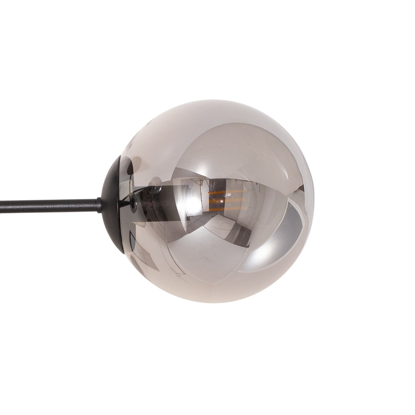 Lampa sufitowa Glassy, 4-punktowa krzyżowa czarna/grafitowa