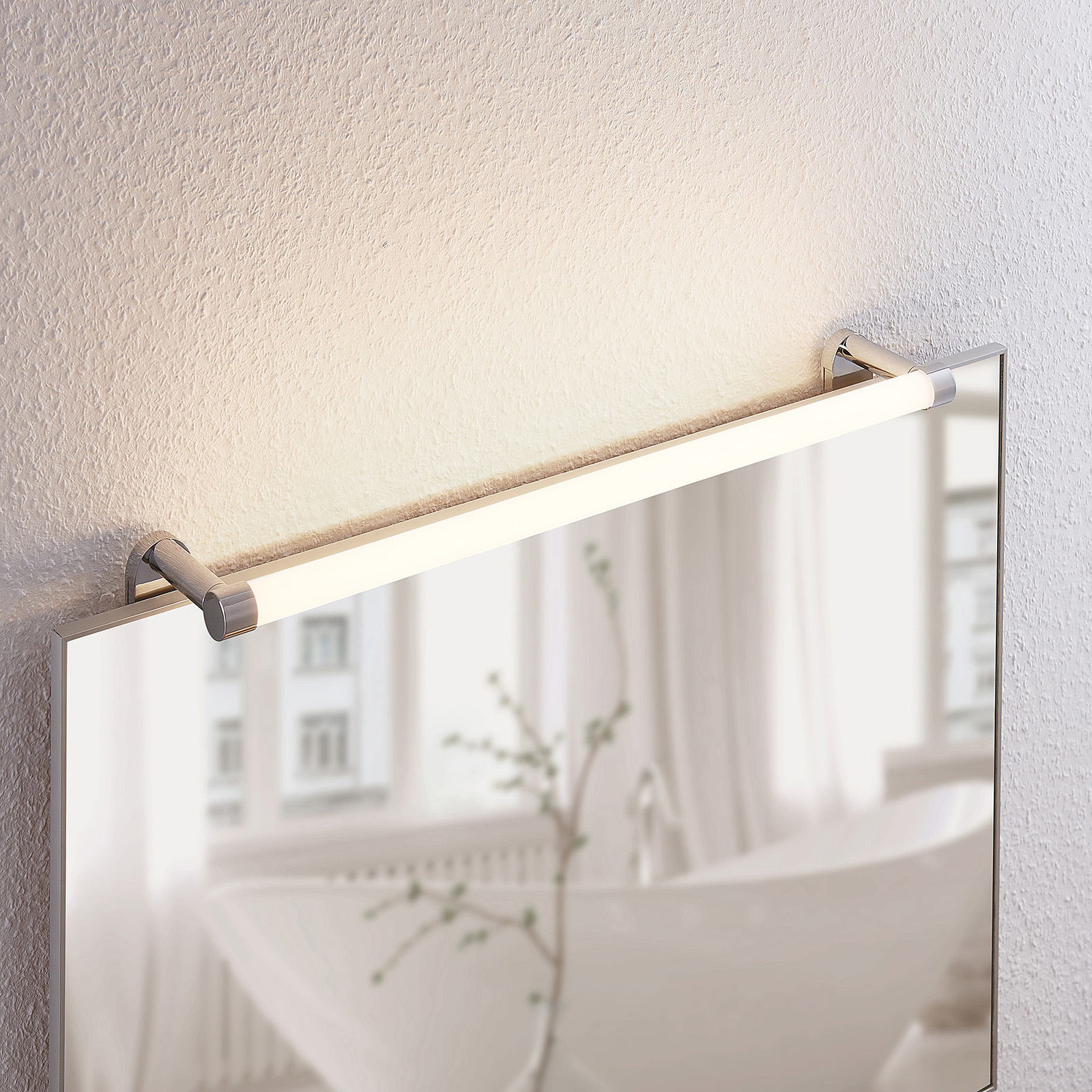 Lindby Eleri LED mirror light, chrome