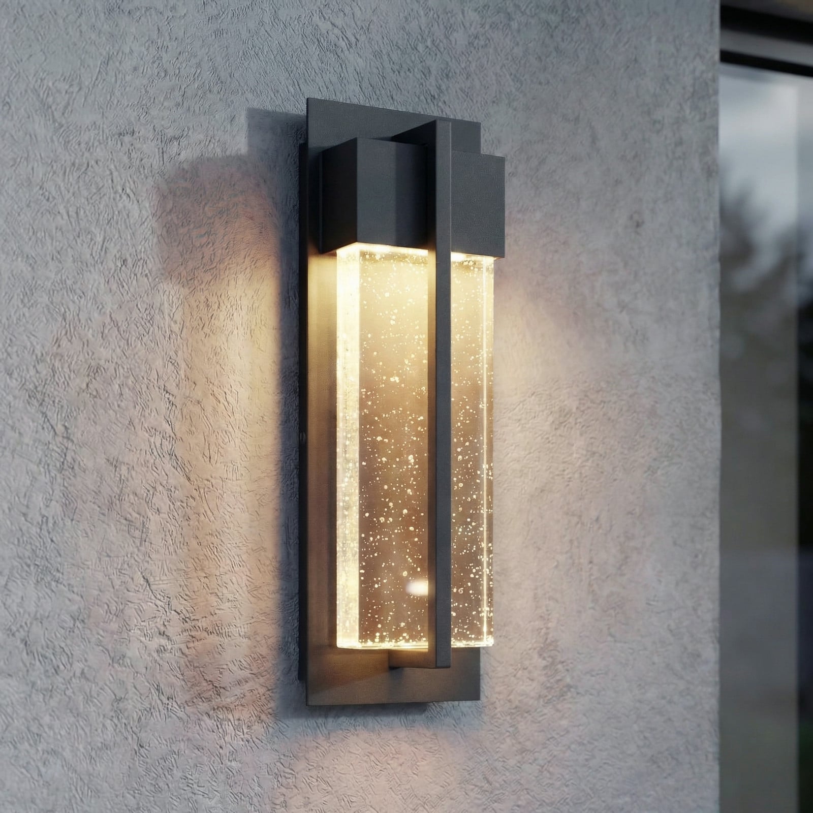 Applique d'extérieur LED Velune, anthracite/transparent, 35 cm, CCT