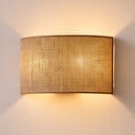 Aplique de pared «Nature», yute, 40 cm de ancho, tejido, luz hacia arriba y