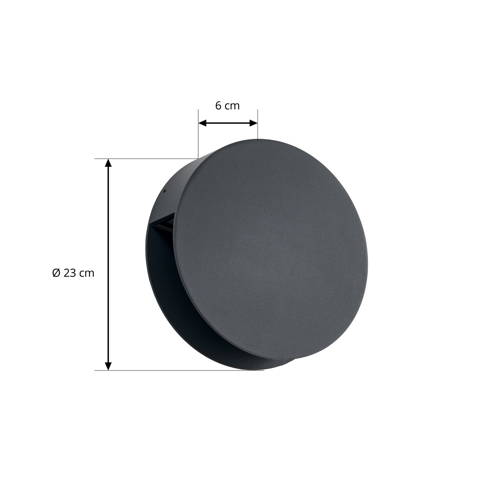 Venkovní nástěnné svítidlo Lucande Advero, antracitová, s číslem domu CCT