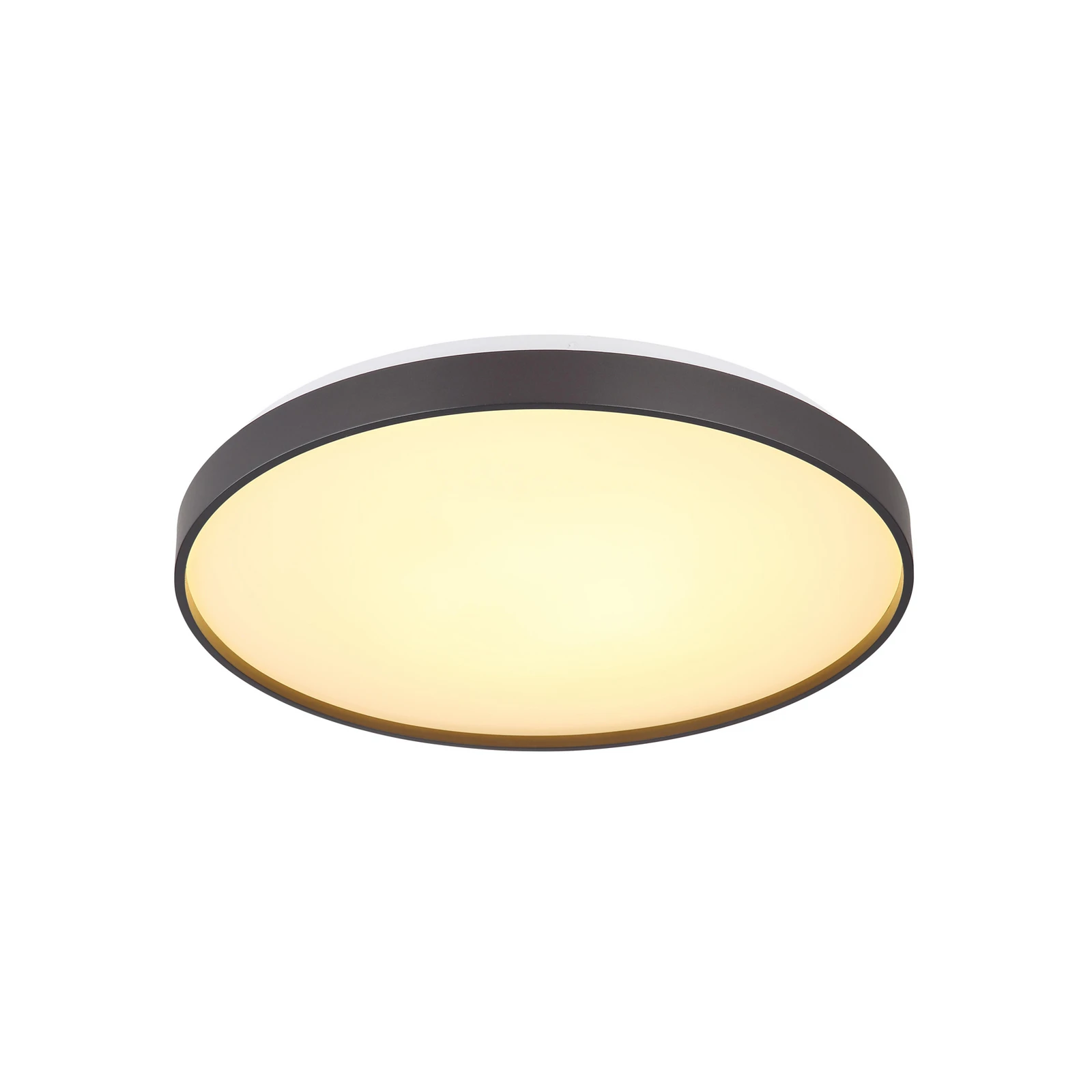 Eclypse LED mennyezeti lámpa, antracit, Ø 48 cm, akril/fém