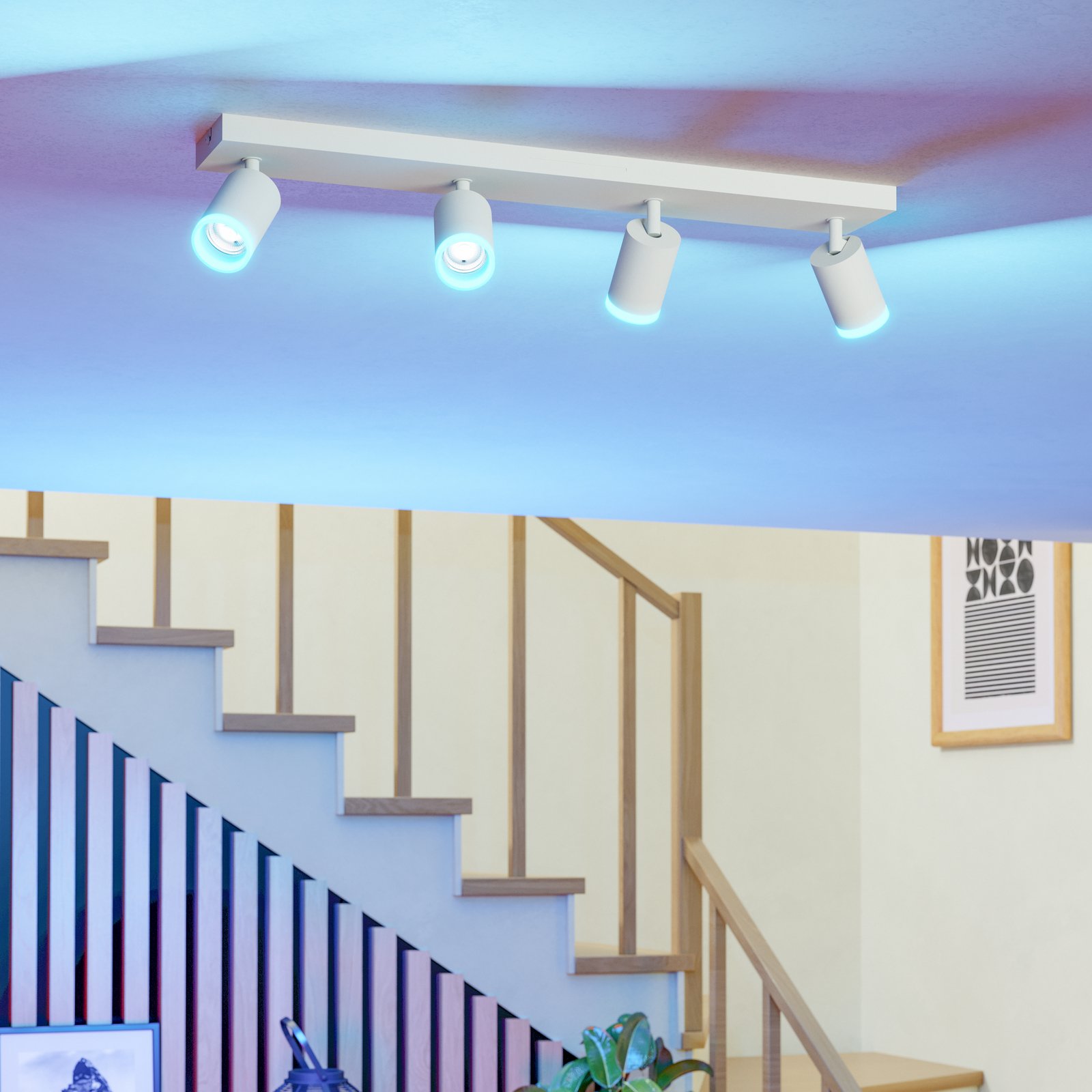 EGLO connect Smart-LED-Spot Melitello-Z, 4-flg., weiß