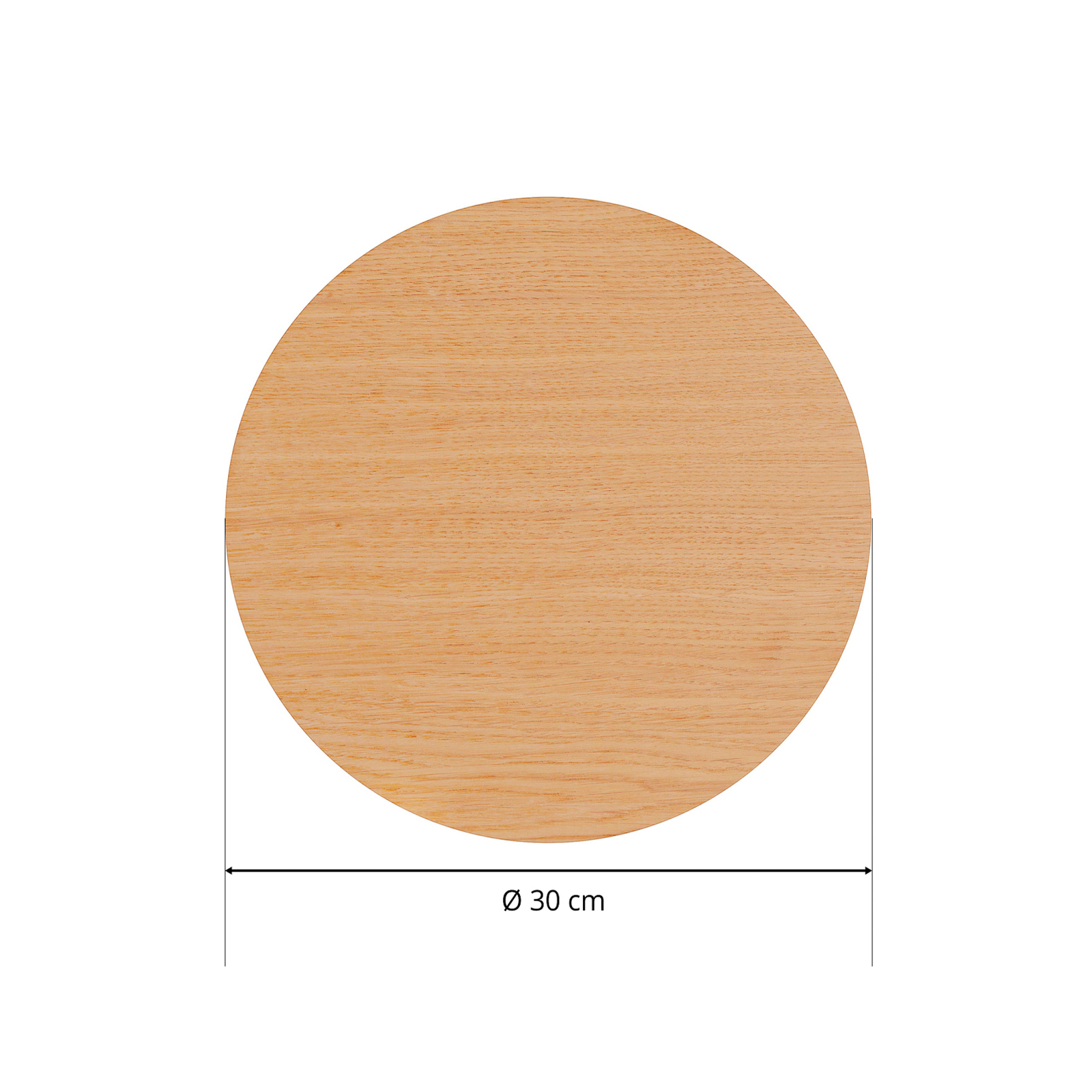 Luna Wood Wandleuchte, Ø 30 cm, Eichenholz, Envostar