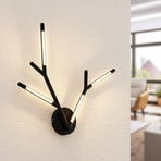 Lucande Cuerno LED wall light in black and white