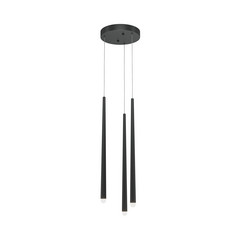 Maytoni Cascade LED rippvalgusti, must, 3-valgusti
