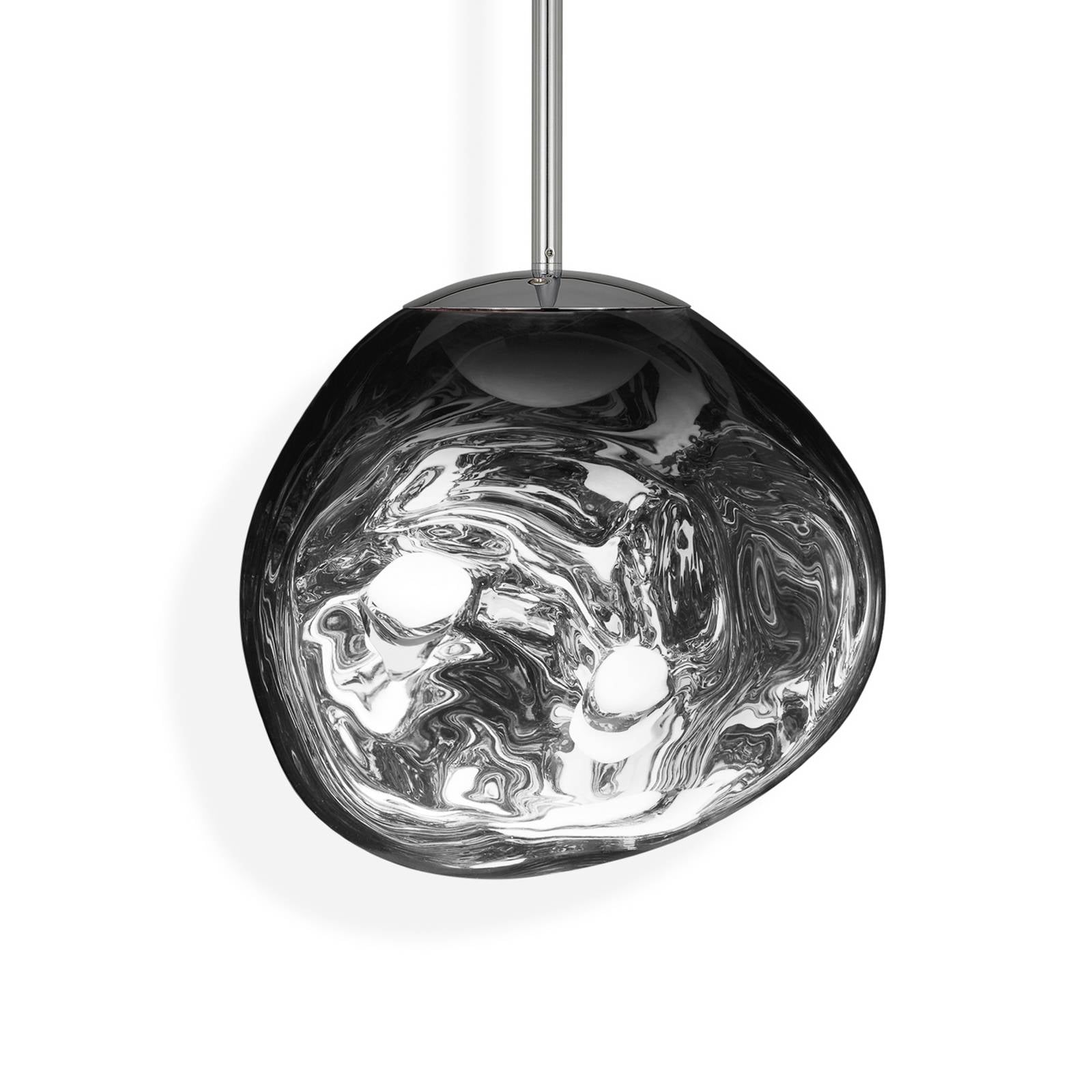 Tom Dixon LED-Hängelampe Melt Mini, Ø 28 cm, chromfarben
