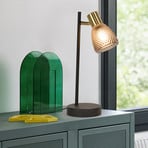 Tafellamp Giada, zwart/rookgrijs, hoogte 35 cm, metaal/glas