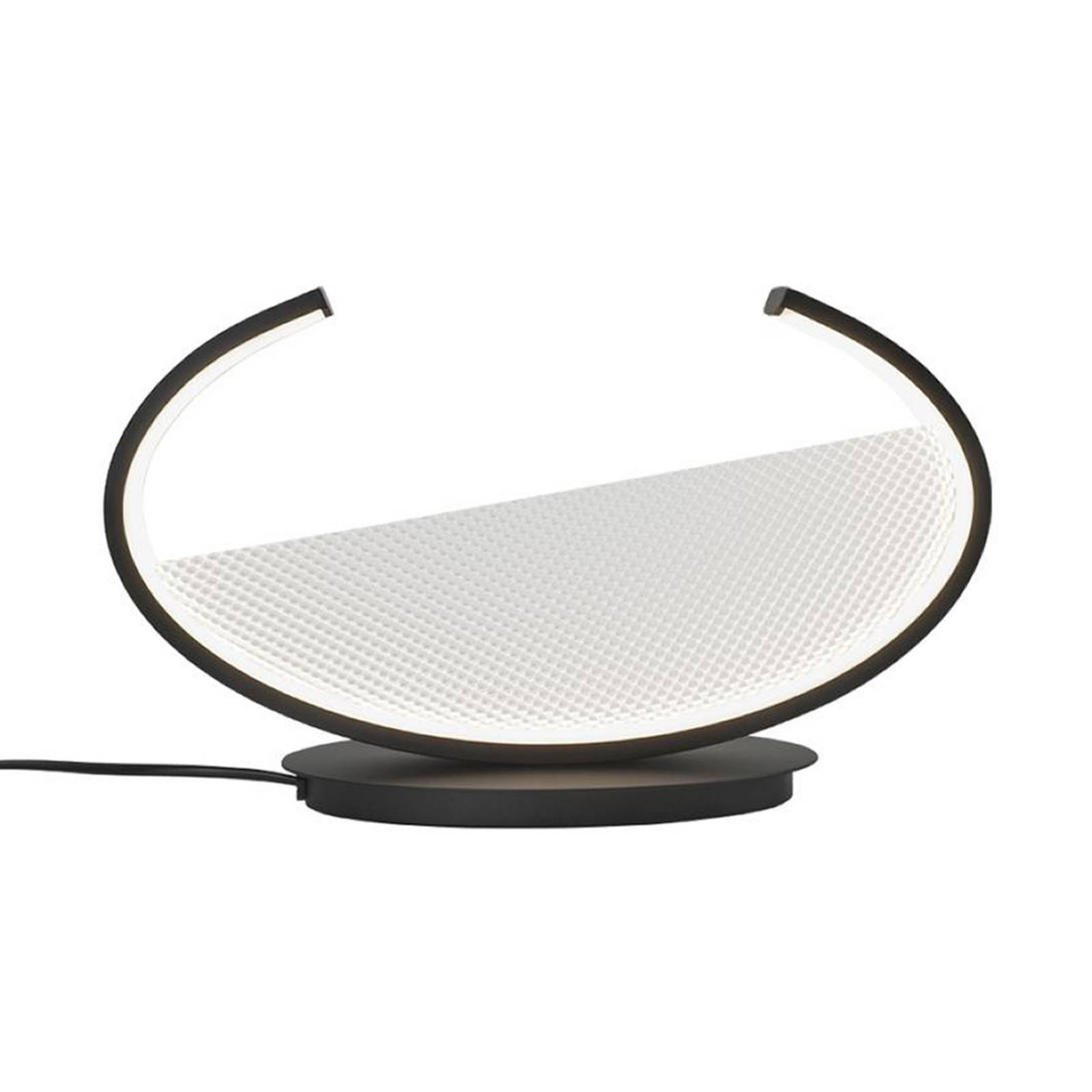 Lampa stołowa LED Adele, wysokość 22 cm, czarna, metal