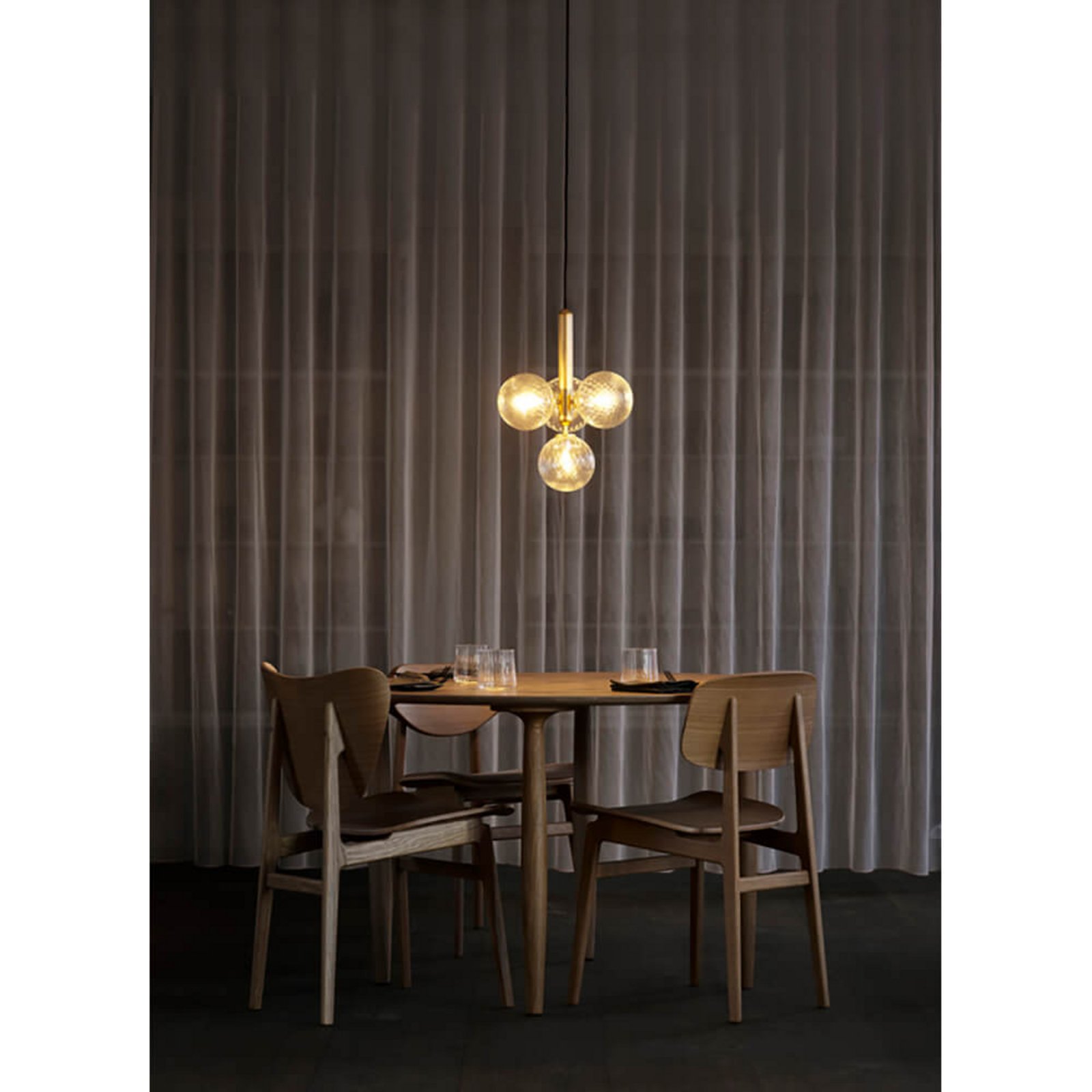 Miira 4 Candelabro Brass/Optic Clear - Nuura