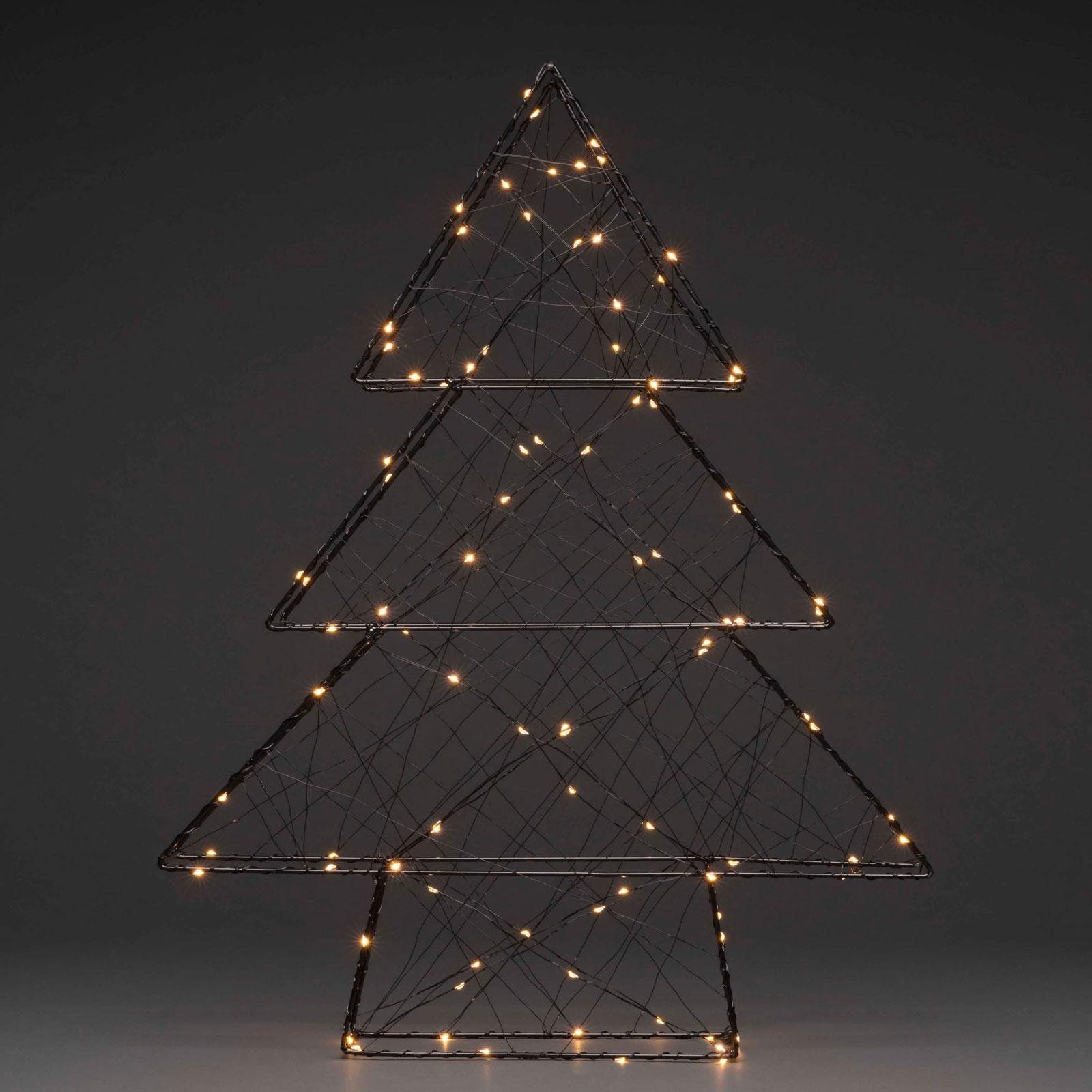 verbannen Uitwisseling hart LED sfeerlamp kerstboom, zwart, met 100 lampen | Lampen24.be