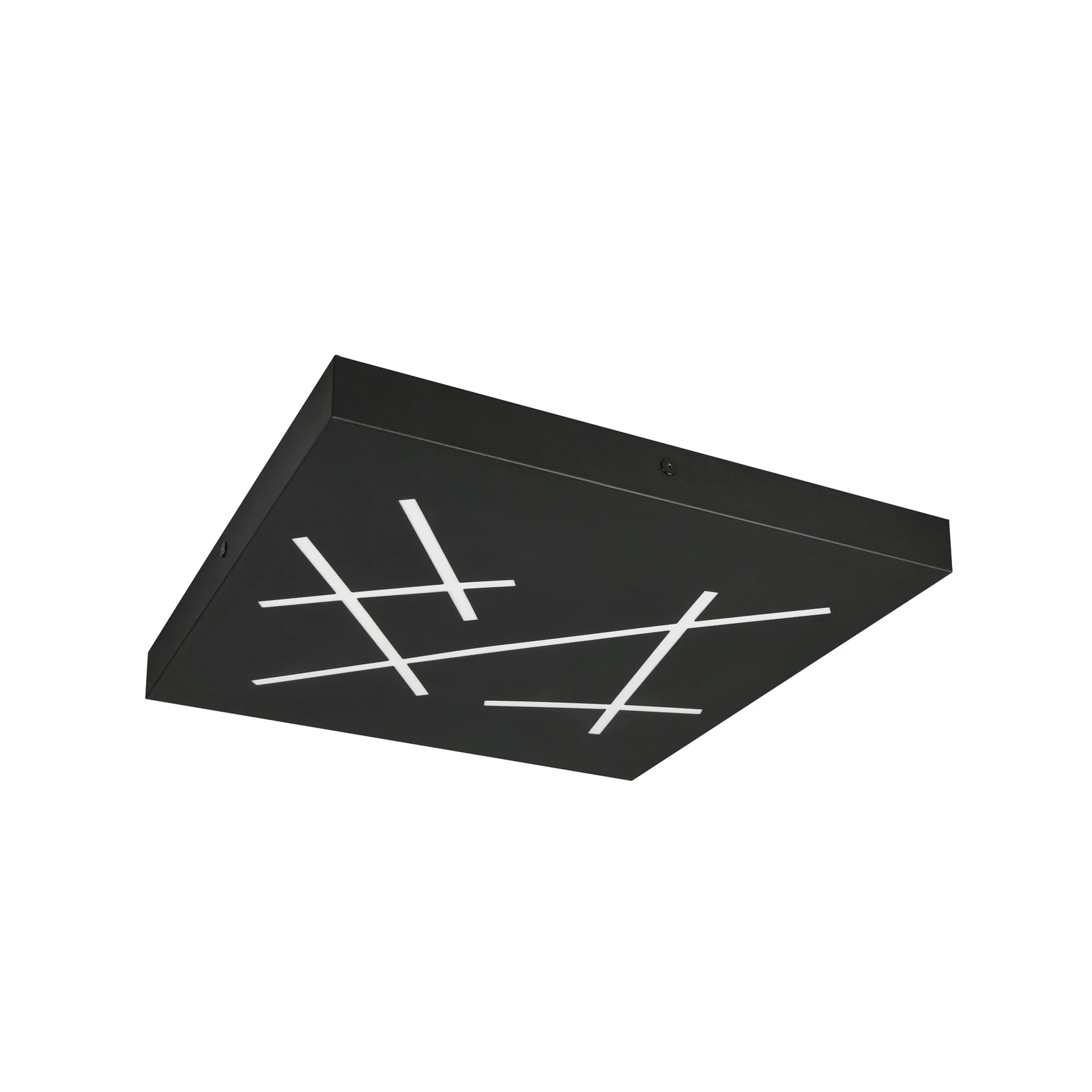 LED mennyezeti lámpa Snip, matt fekete, hossza 50 cm, fém, CCT