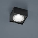 Helestra Kari LED ceiling light, angular, black