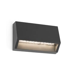 Aplique LED exterior Must angular, ancho 9,6 cm