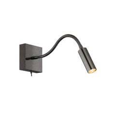 Væglampe Ojos, antracit, læselampe, justerbar, 33 cm, G9