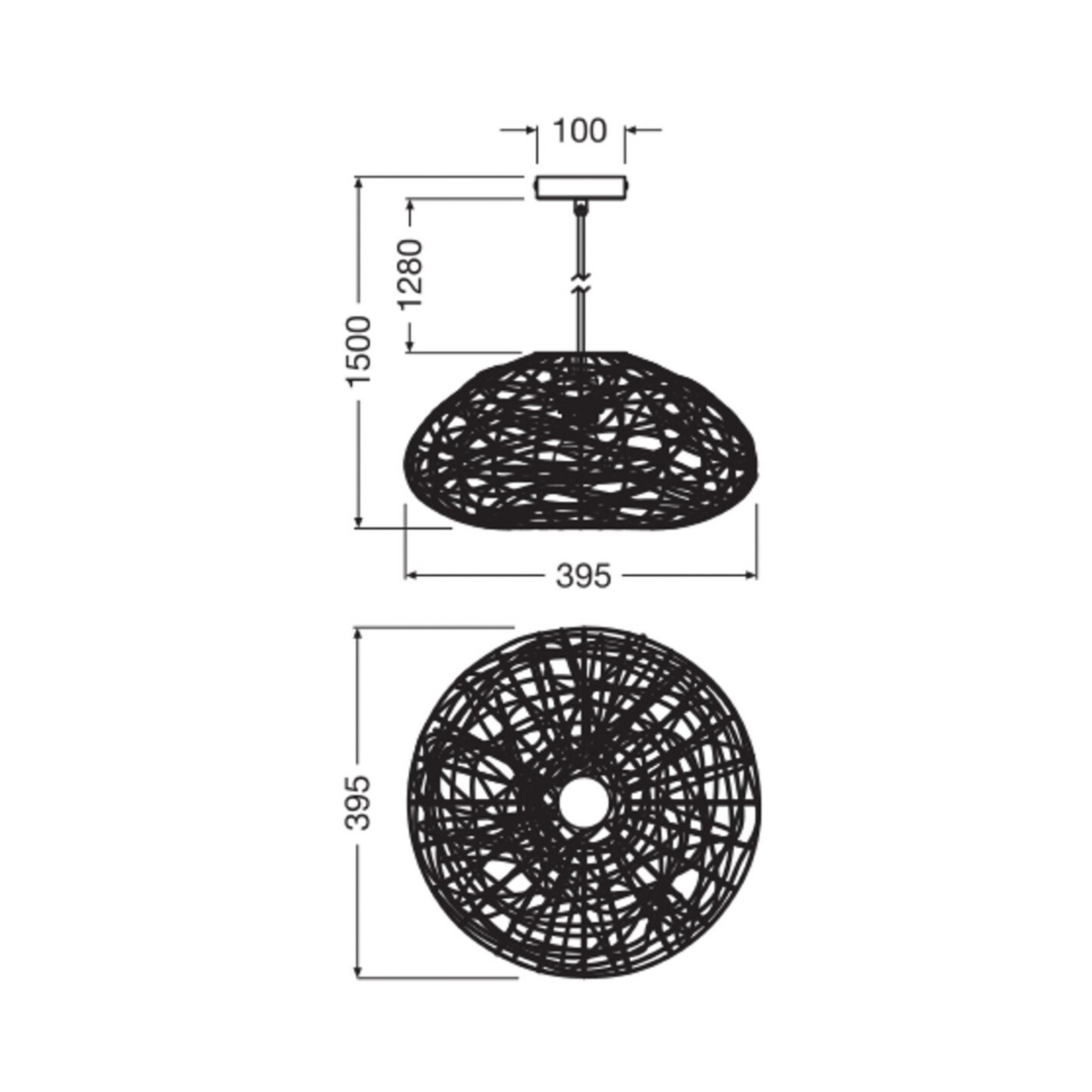 Lampada a sospensione OSRAM Decor Paper Drop, a 1 luce, beige, E27