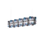 Candeeiro suspenso LED La Lollo azul-violeta, 140 cm - Slamp