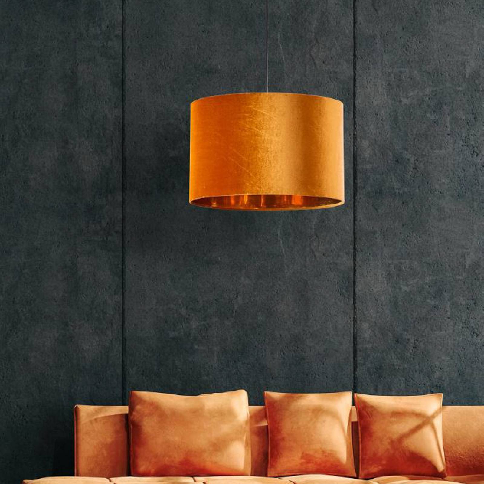 Euluna Hanglamp - Woon-/ Eetkamer - dimbaar - Modern - geel / oranje - stof, kunststof, metaal