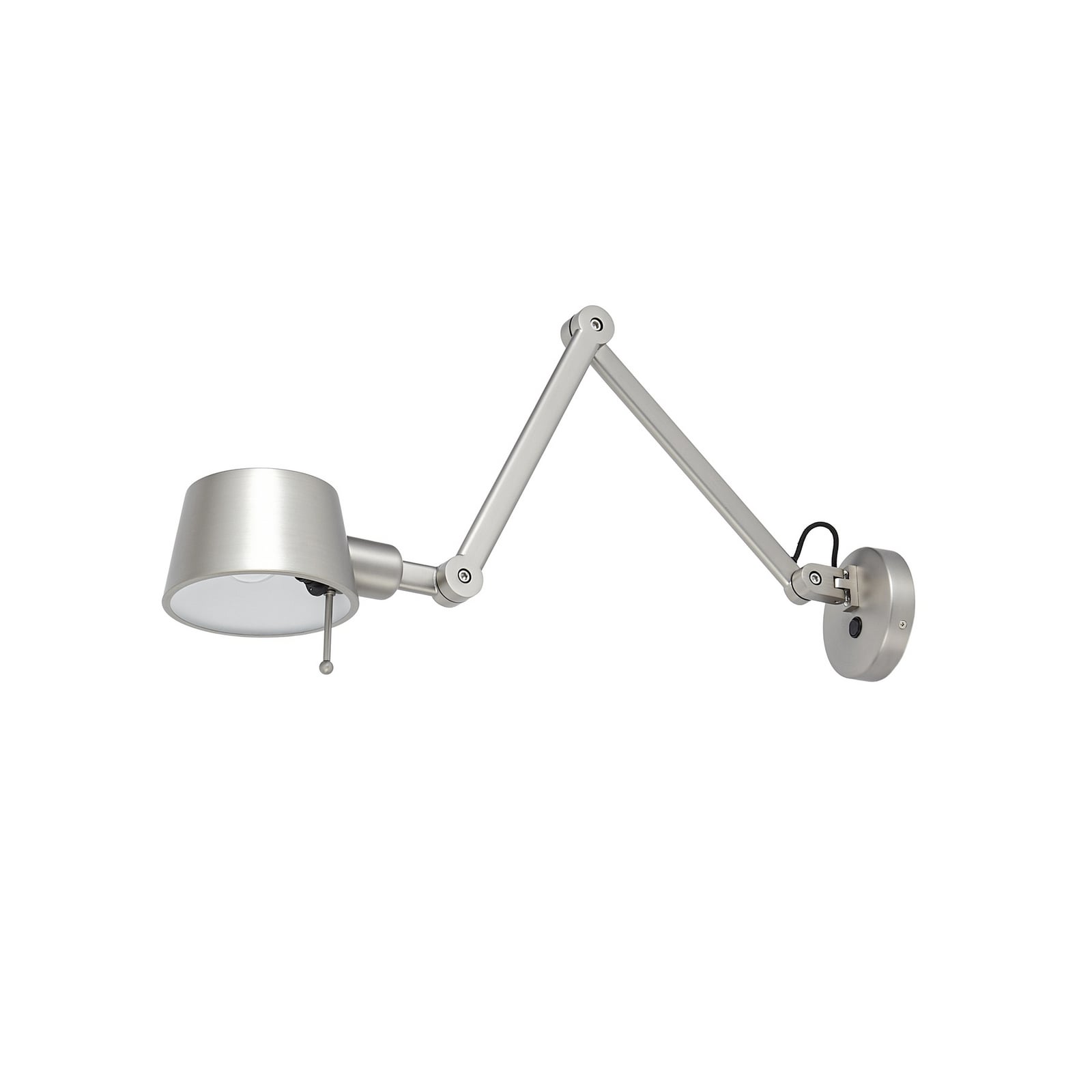 Silka Candeeiro de parede, níquel acetinado, ajustável, 91 cm, E27 - Lucande