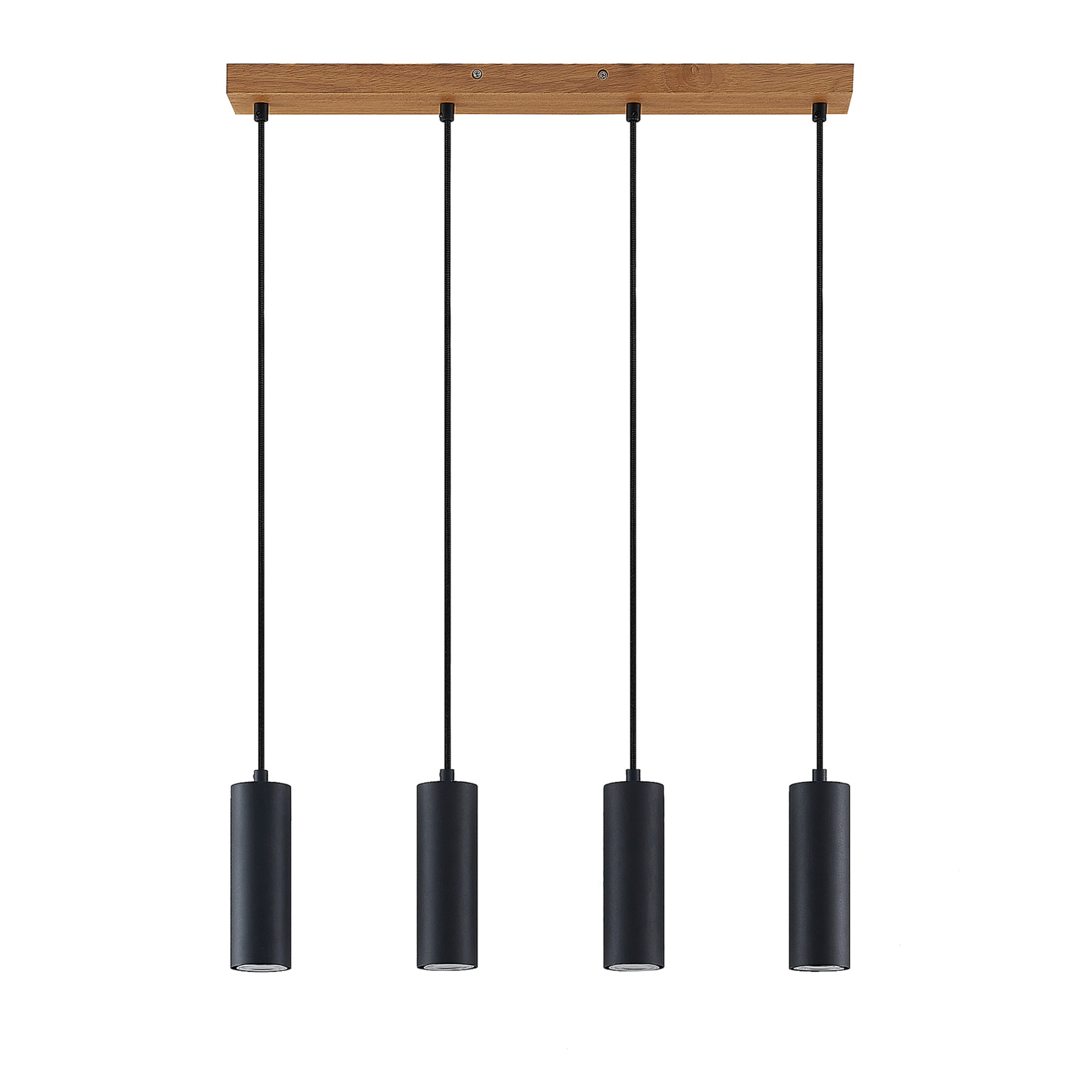 Maniva 4 Lampada a Sospensione Black/Wood - Lindby