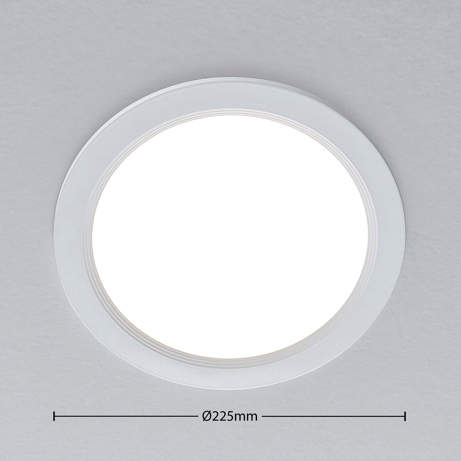 ELC Pan Panneau LED encastré rond, 3.000 K