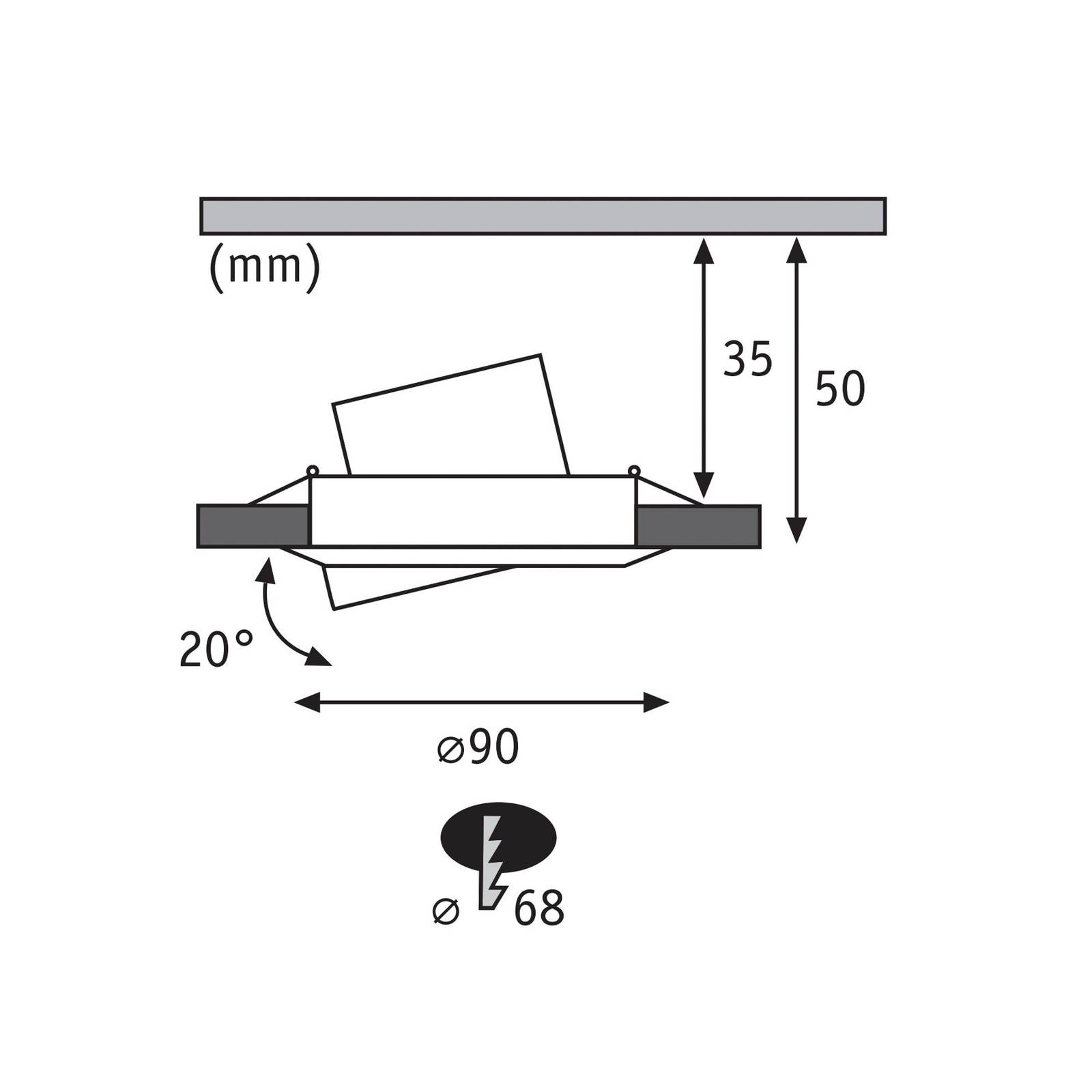 Paulmann Base LED reflektor wpuszczany czarny 3 RGBW ZigBee