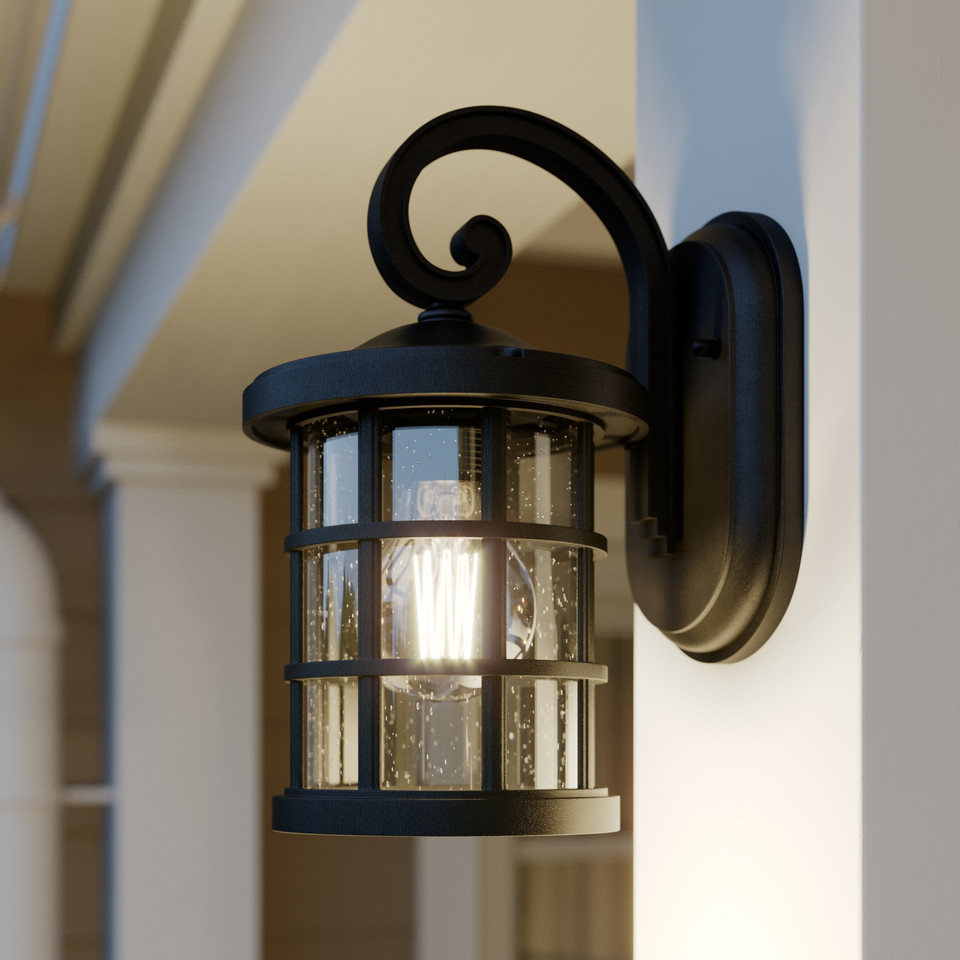 Lindby Ankea utomhusvägglampa H28, svart från Lindby