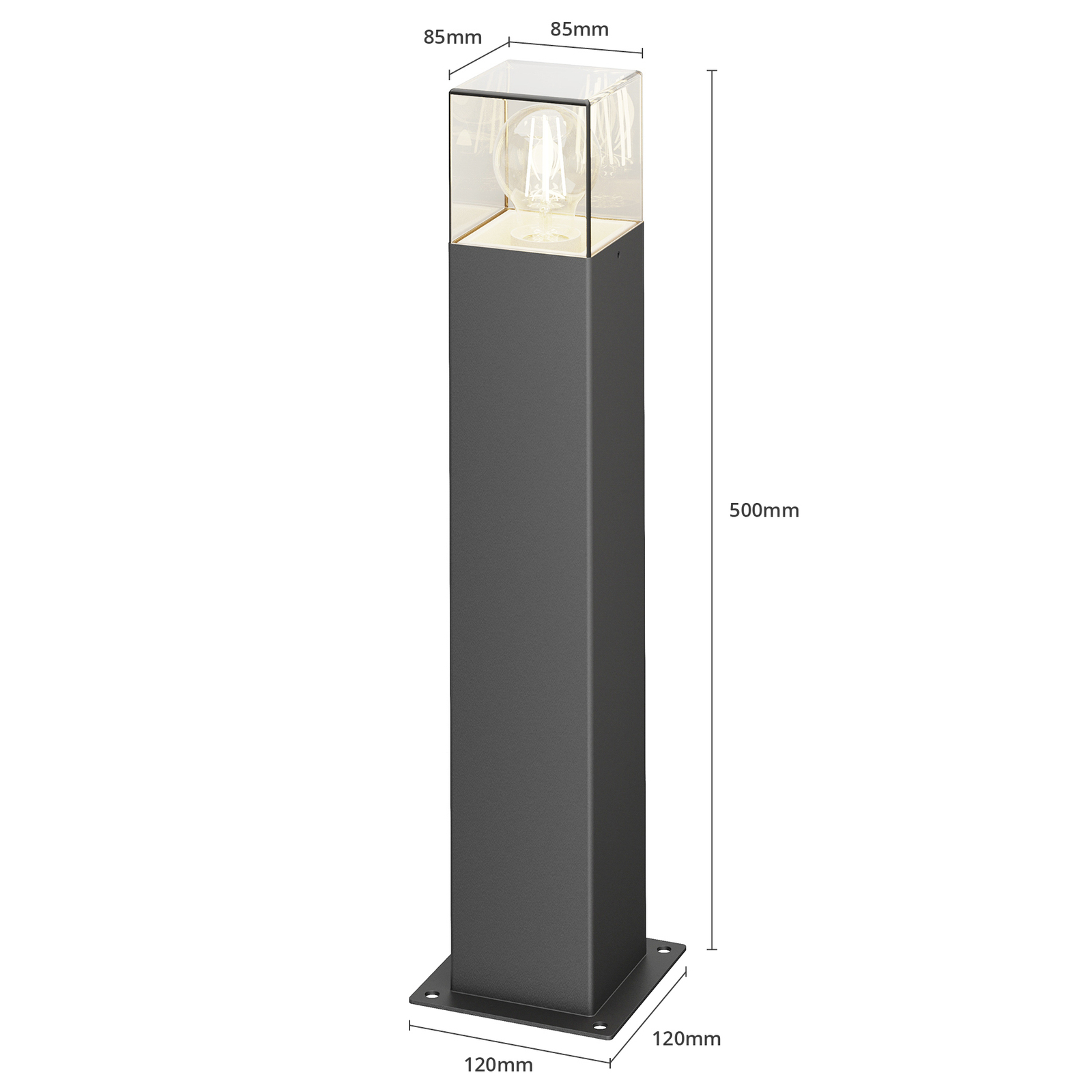 Keke Garden Lamp H50 Anthracite - Lucande