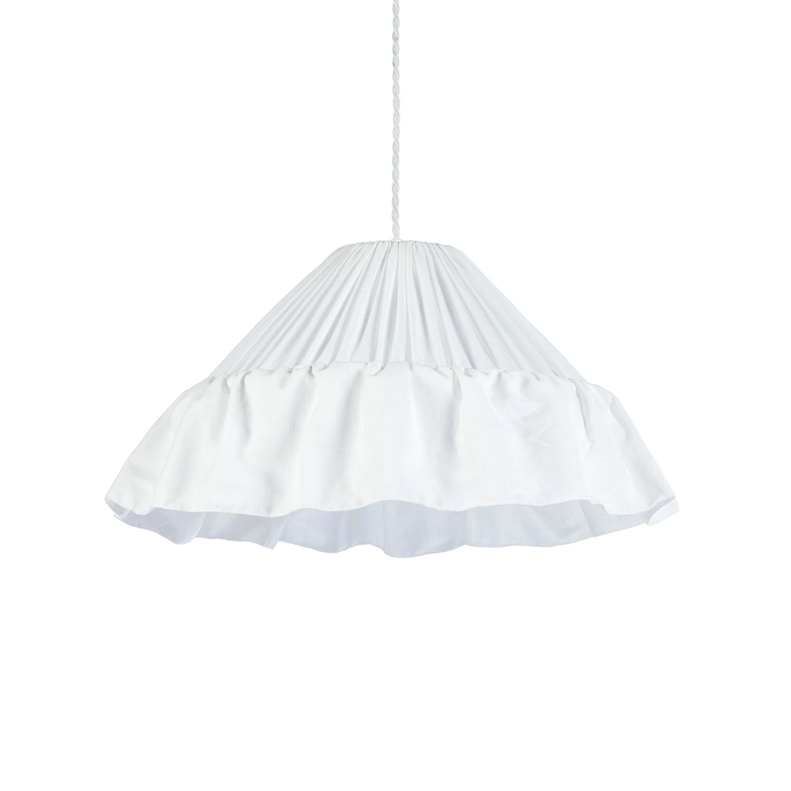 PR Home Suspension Stina, blanc, abat-jour en coton