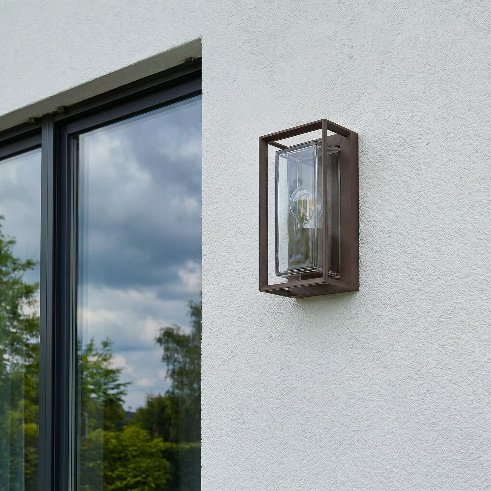 Arcchio Außenwandleuchte Ismera, rostfarben, E27, IP65