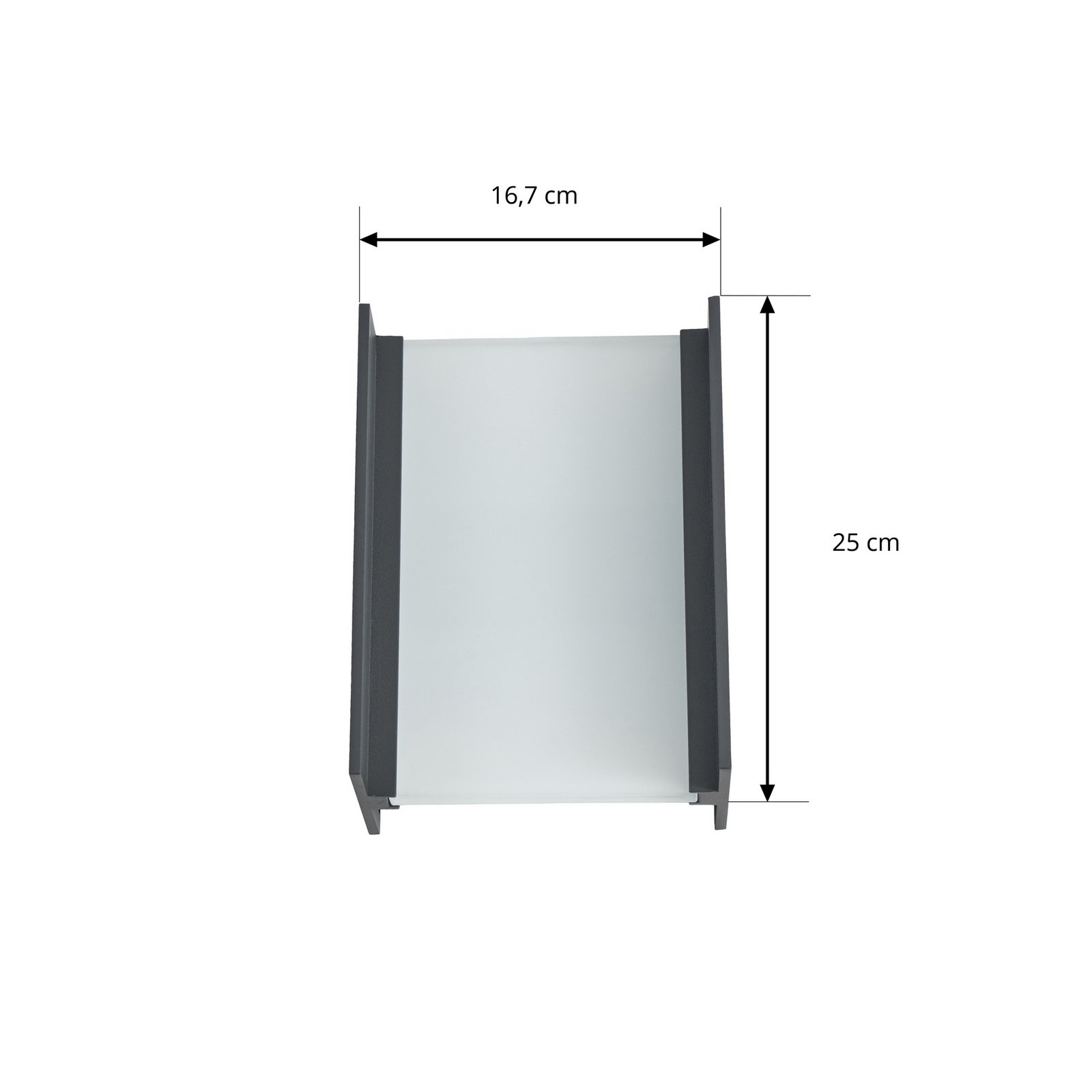 Selqa Applique da esterno LED, antracite, IP65, numero civico - Lindby
