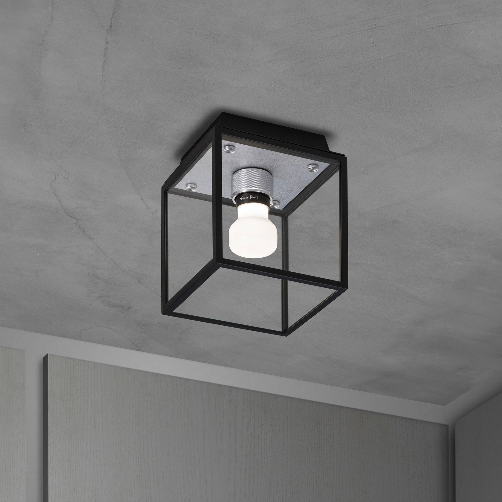 Buster + Punch Caged Wet Small IP44 oțel - Baie - design - negru oțel - Oțel inoxidabil