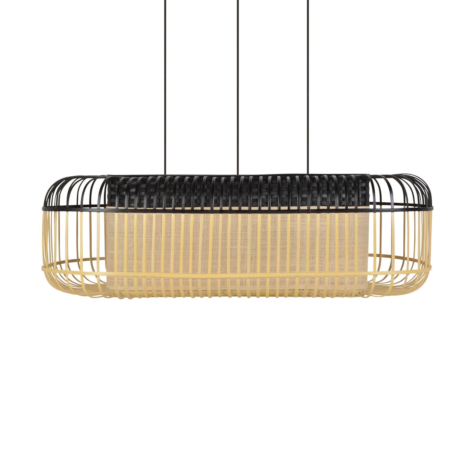 Forestier Bamboo oval L pendant black/natural
