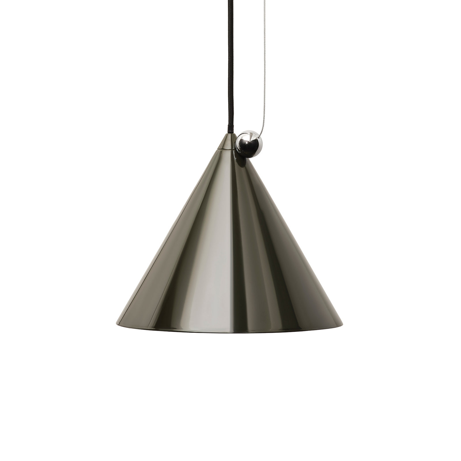 Candeeiro suspenso LED Pose da Tom Dixon, verde, Ø 25 cm, aço regulável Candeeiro suspenso LED Pose da Tom Dixon, verde, Ø 25 cm, aço regulável